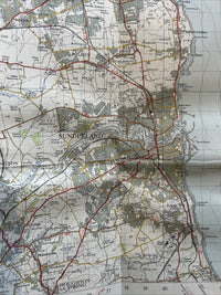 NEWCASTLE UPON TYNE Ordnance Survey Seventh Series CLOTH One inch 1961 Sheet 78