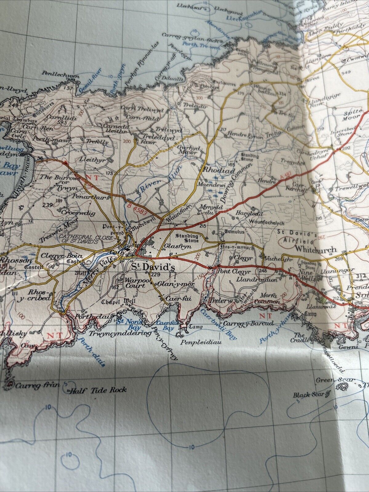 PEMBROKE Ordnance Survey Seventh Series Map 1 Inch 1959 Sheet 151 Roch St Davids