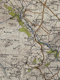 BODMIN & LAUNCESTON Ordnance Survey CLOTH Map 1946 Sixth Series Sheet 186 Morval