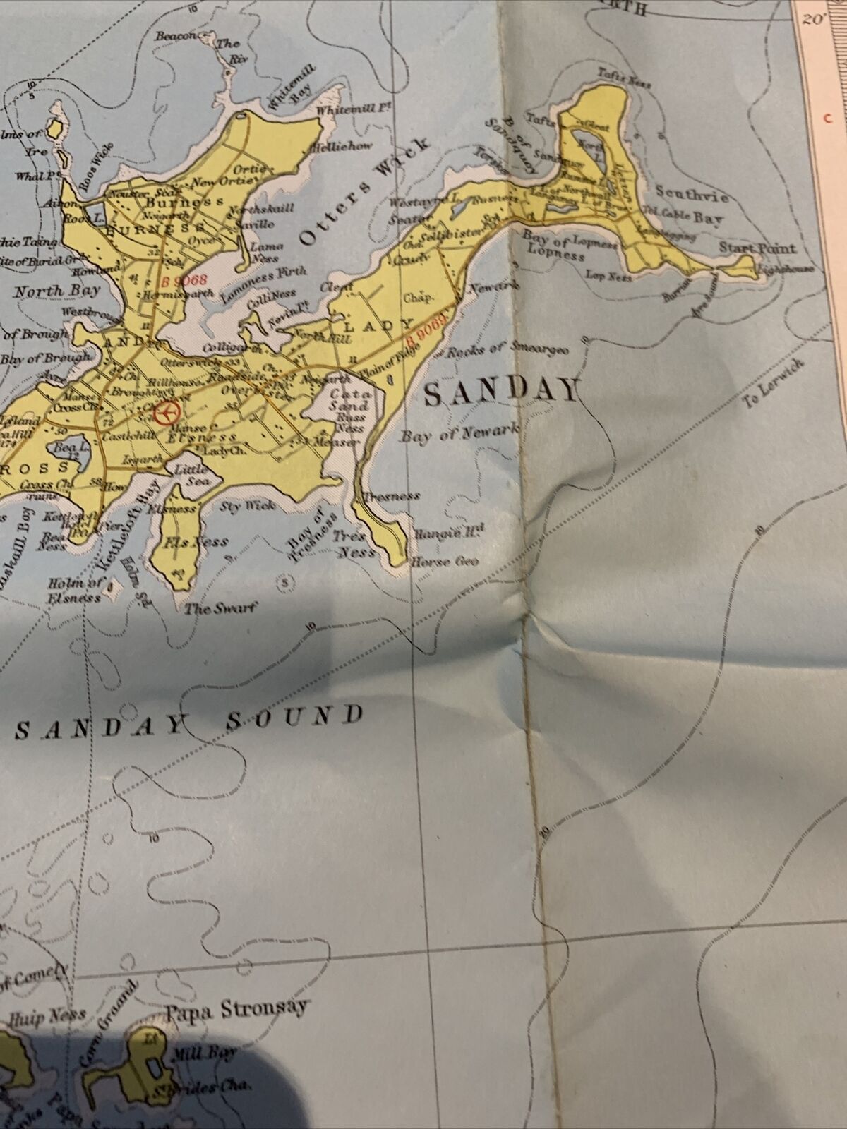 Bartholomew Half Inch Map No 61 Orkney 1971 Stroma Fair Isle Hoy Shapinsay