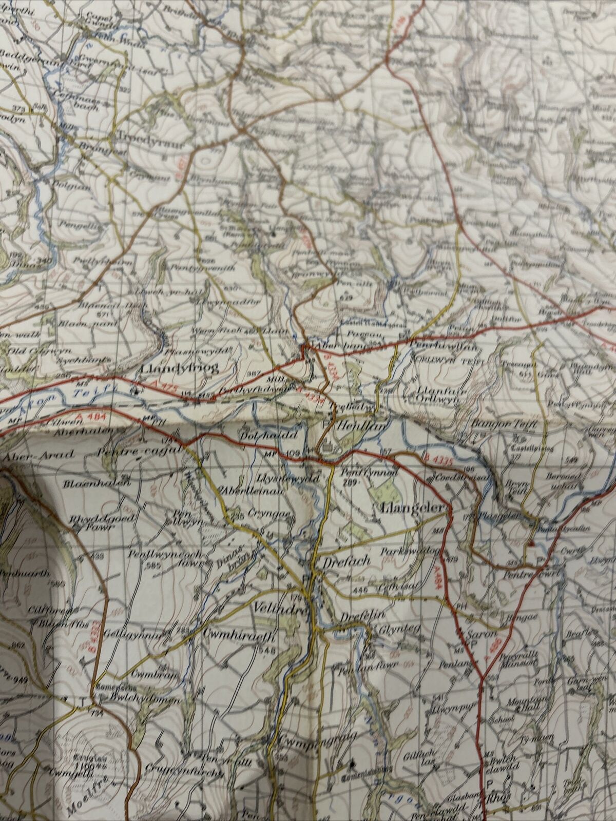 CARDIGAN Ordnance Survey CLOTH Map 1952 Sheet 139 Seventh Series Carmarthen