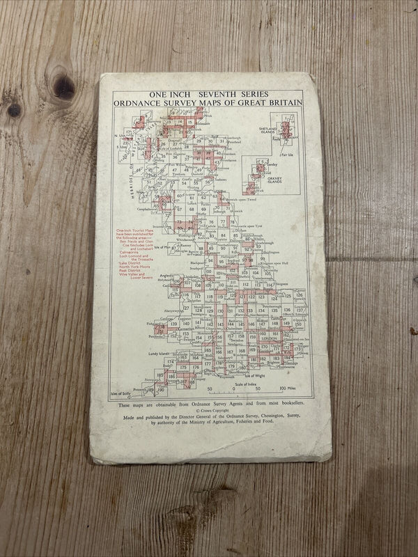 STOKE ON TRENT Ordnance Survey CLOTH Map 1962 Sheet 110 Seventh Series Crewe