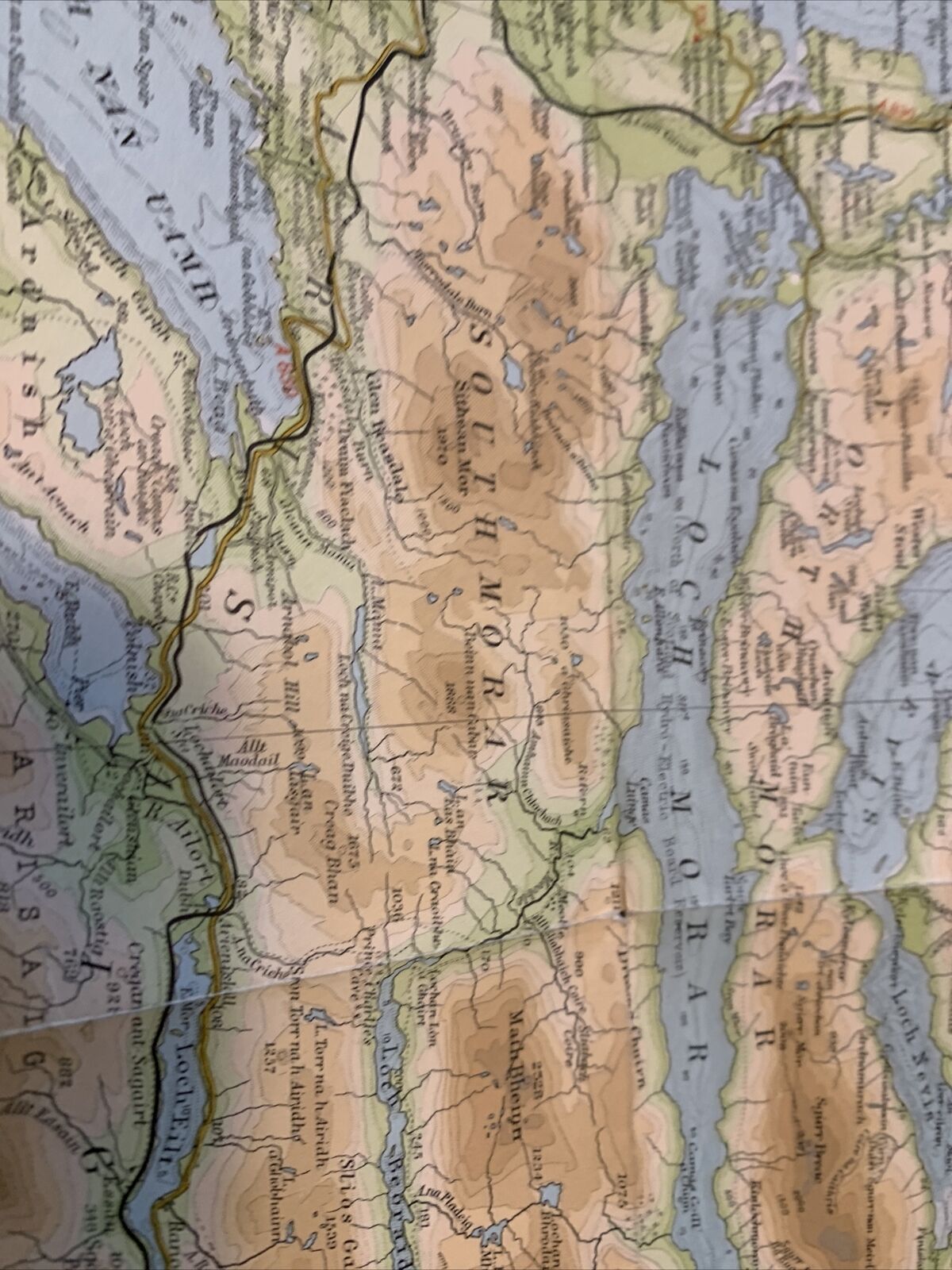 ARISAIG & LOCHABER Bartholomew - Half Inch Map 1964 No 50 Rhum Eigg Fort William