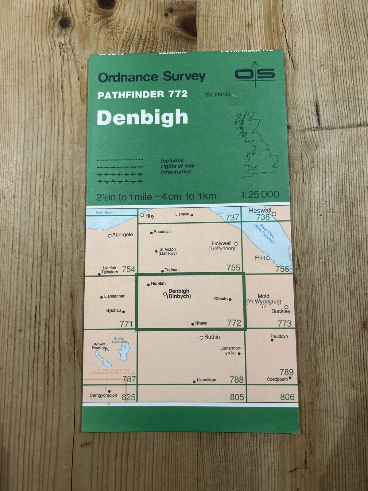 DENBIGH  Ordnance Survey Map Pathfinder 772  1990 Vale Of Clwyd Henllan