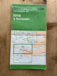 IONA & BUNESSAN  Ordnance Survey Map Pathfinder 341 1979 Reidh Eilean