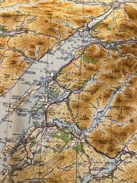 GLASGOW And The MIDDLE WEST 1946 Ordnance Survey CLOTH Sheet 4 Quarter Inch Map