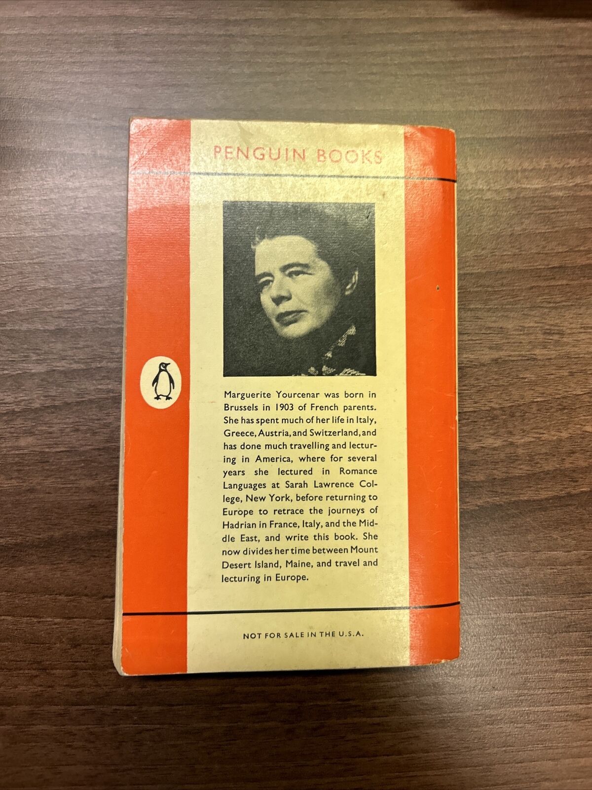 MEMOIRS OF HADRIAN Marguerite Yourcenar Penguin Paperback 1959 No 1358 First