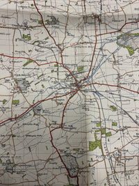 LINCOLN & GRANTHAM Ordnance Survey Cloth 1 Inch Map 1947 Sixth Edition Sheet 113