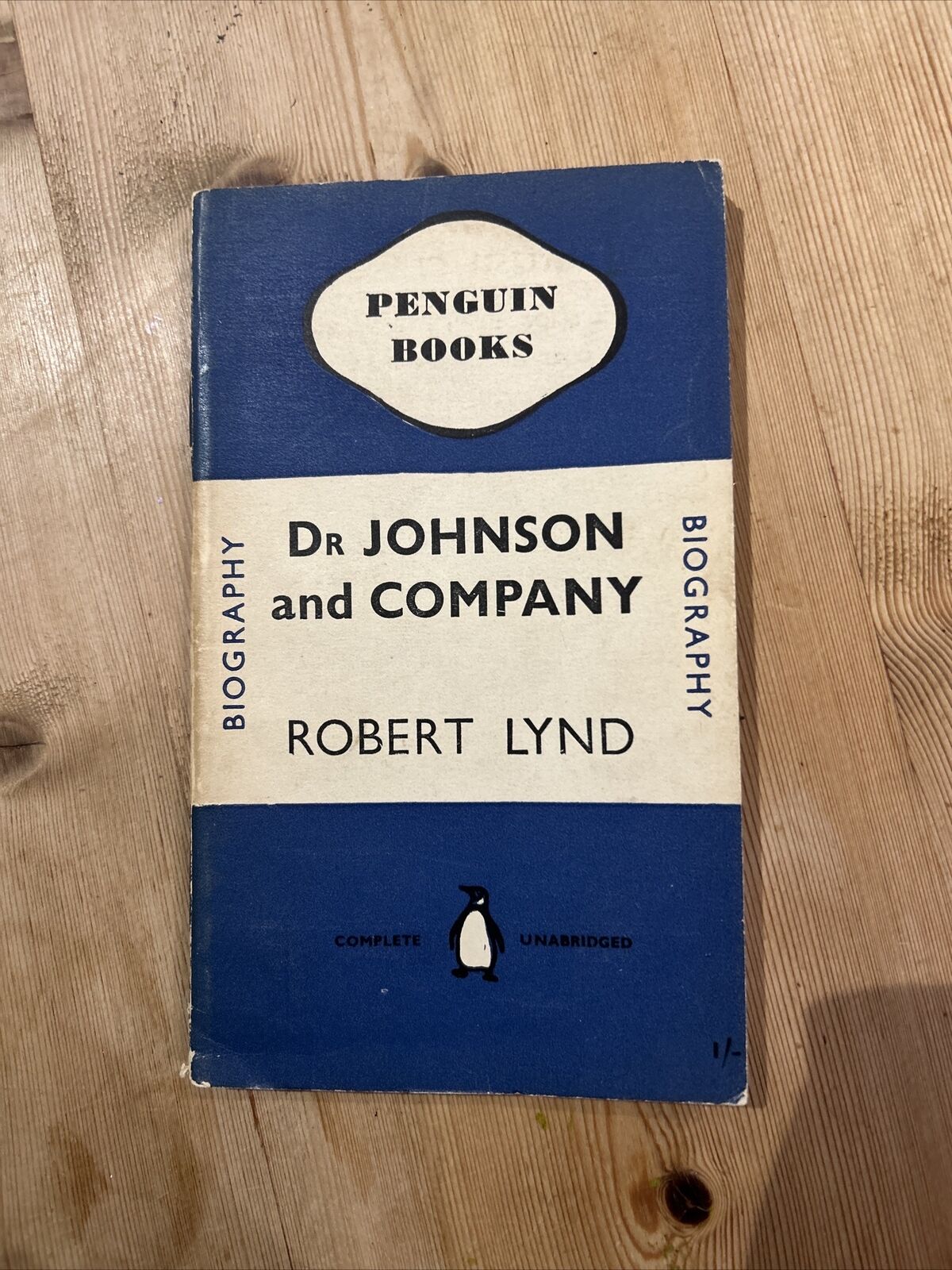 DR JOHNSON AND COMPANY Robert Lynd Penguin Biography Paperback No 503 1946 First