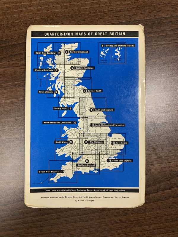 WESTERN HIGHLANDS - Ordnance Survey Quarter Inch Sheet 4 1967 Mull Skye
