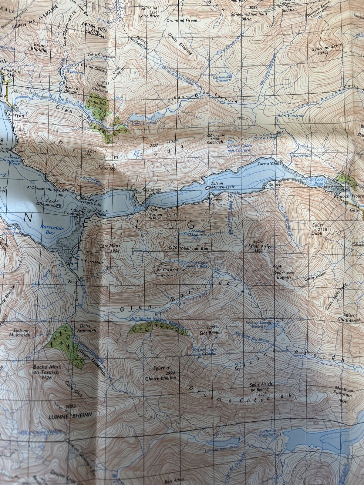 LOCH ARKAIG Ordnance Survey One Inch Sheet 35 Good Condition 1956 Scotland