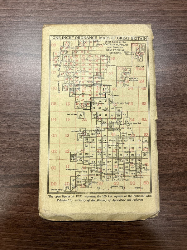 HUDDERSFIELD Ordnance Survey Cloth One Inch Map 1947 Sixth Edition Sheet 102