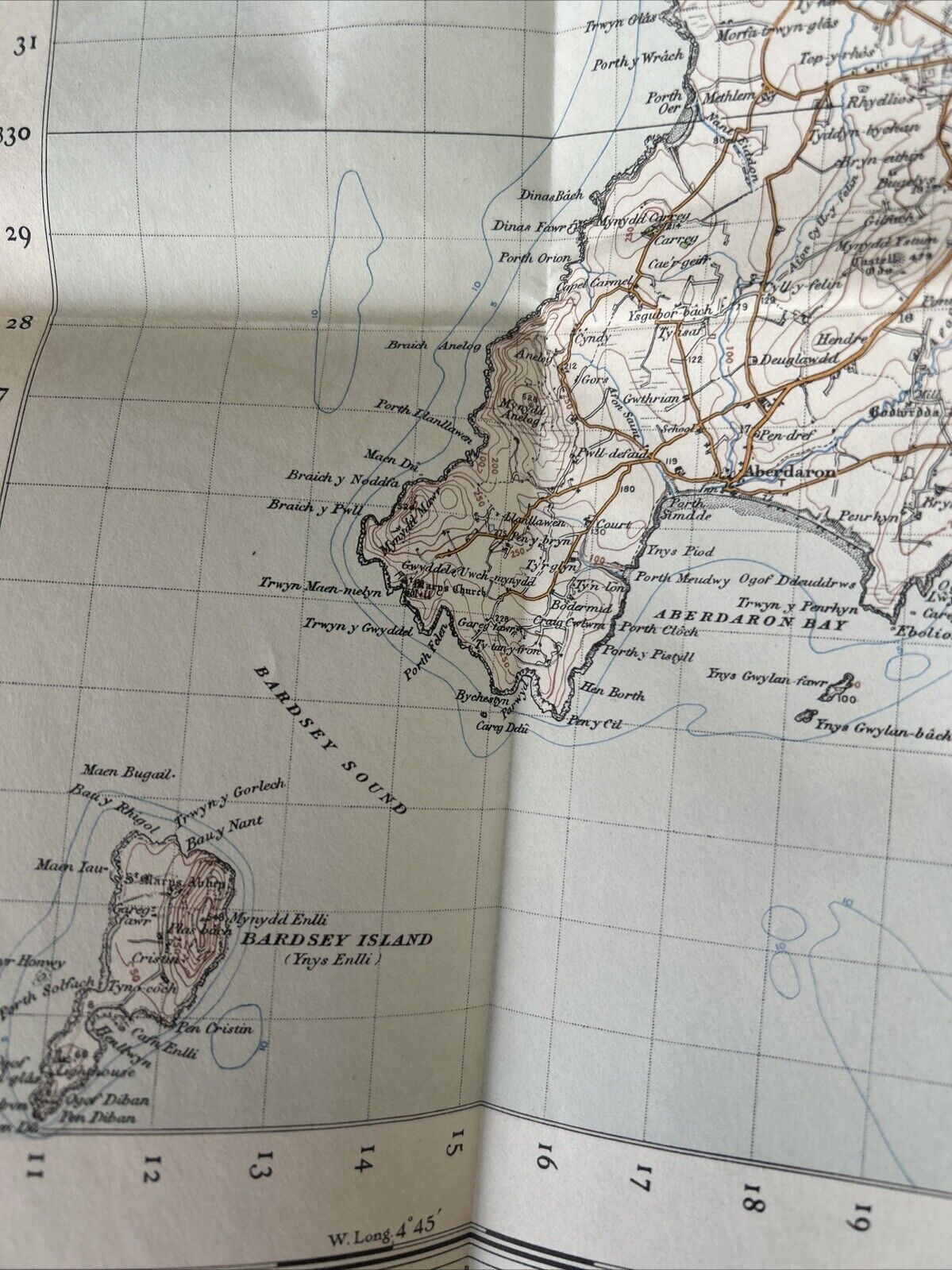 PWLLHELI Ordnance Survey One In Map 1947 Sixth Edition Sheet 115 Trevor