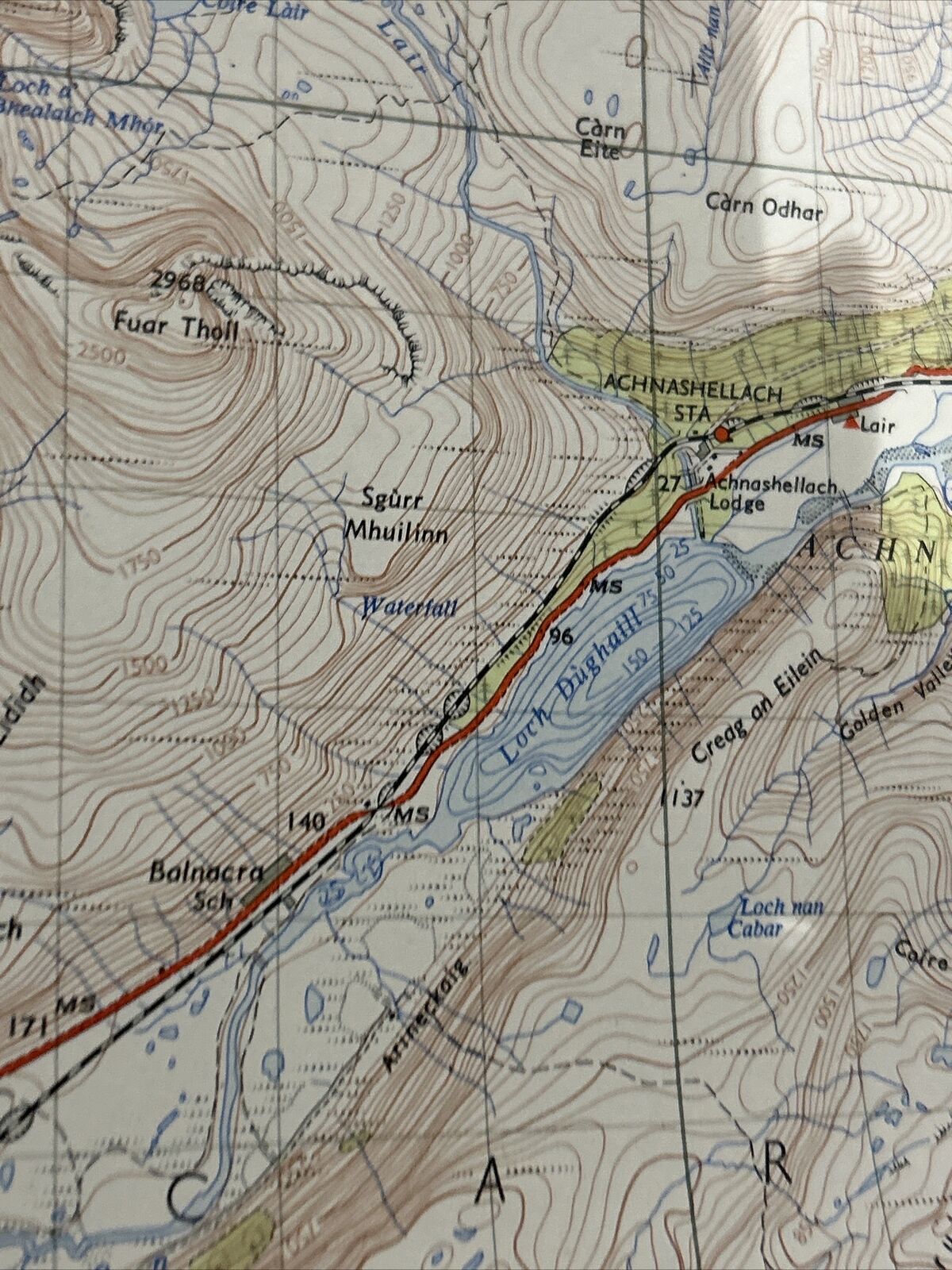 LOCHCARRON Ordnance Survey Paper Map One Inch 1957 Print Sheet 26