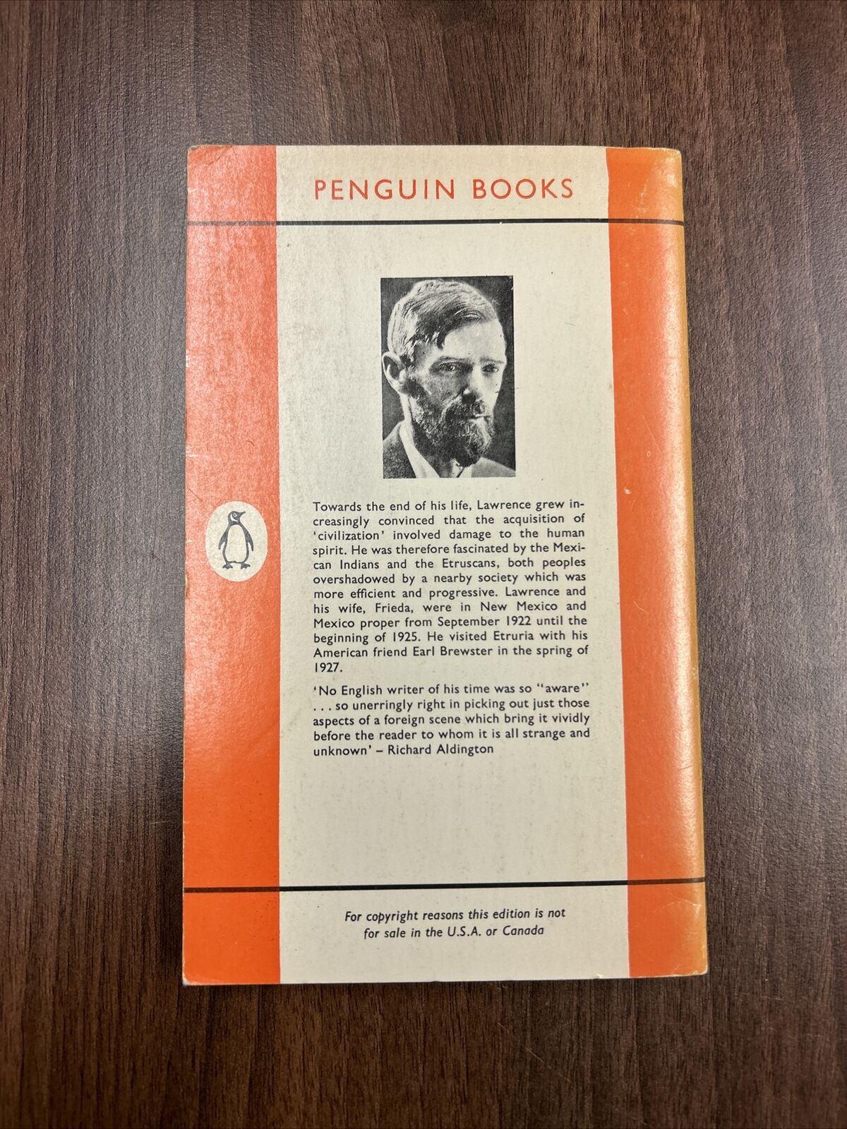 MORNINGS IN MEXICO & ETRUSCAN PLACES D H  Lawrence Penguin Books No 1513 1967