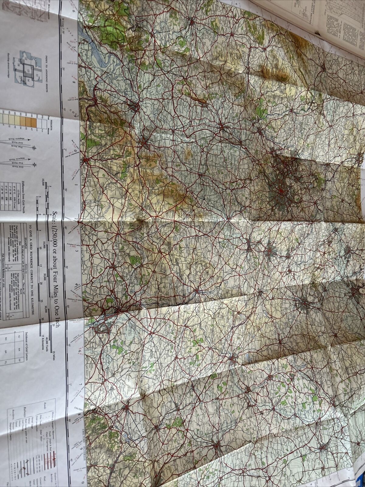 THE MIDLANDS Sheet 13 Fifth Series Paper Ordnance Survey Quarter Inch 1962