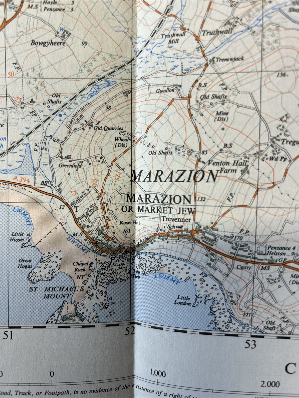 HAYLE Ordnance Survey Sheet SW53 1:25,000 First Series 1960 Cornwall Marazion