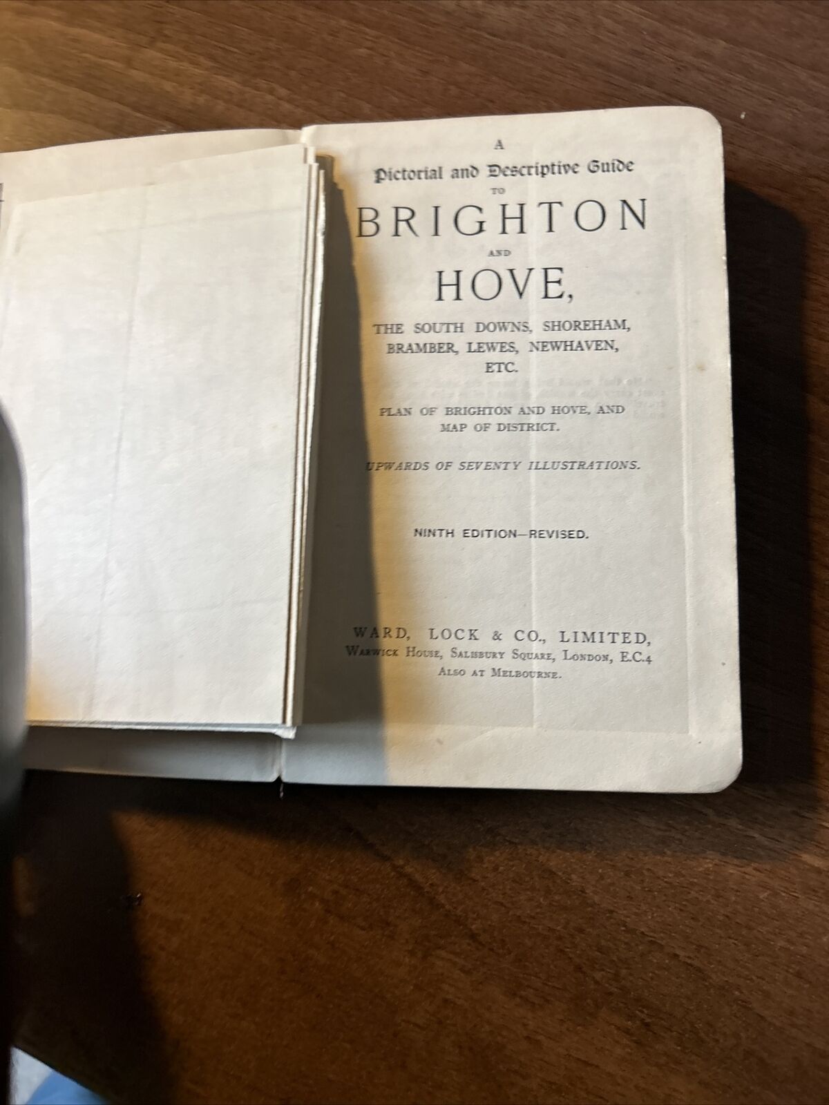 BRIGHTON & HOVE Ward Lock Guide Book 1920? Maps Plans