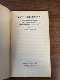 PLAYS UNPLEASANT Bernard Shaw 1946 First Edition Penguin Book No. 561