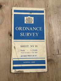 WAST WATER Eskdale Ordnance Survey Sheet NY10 1:25000 1961 Lakes Lake District