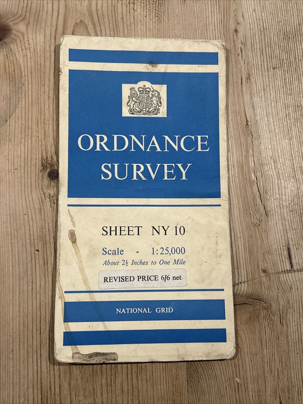 WAST WATER Eskdale Ordnance Survey Sheet NY10 1:25000 1961 Lakes Lake District