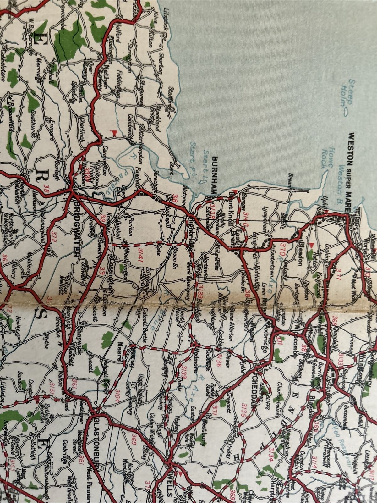 DAILY MAIL Motor Road Map of SOUTH WEST & EASTERN ENGLAND 1930 4 Miles Inch