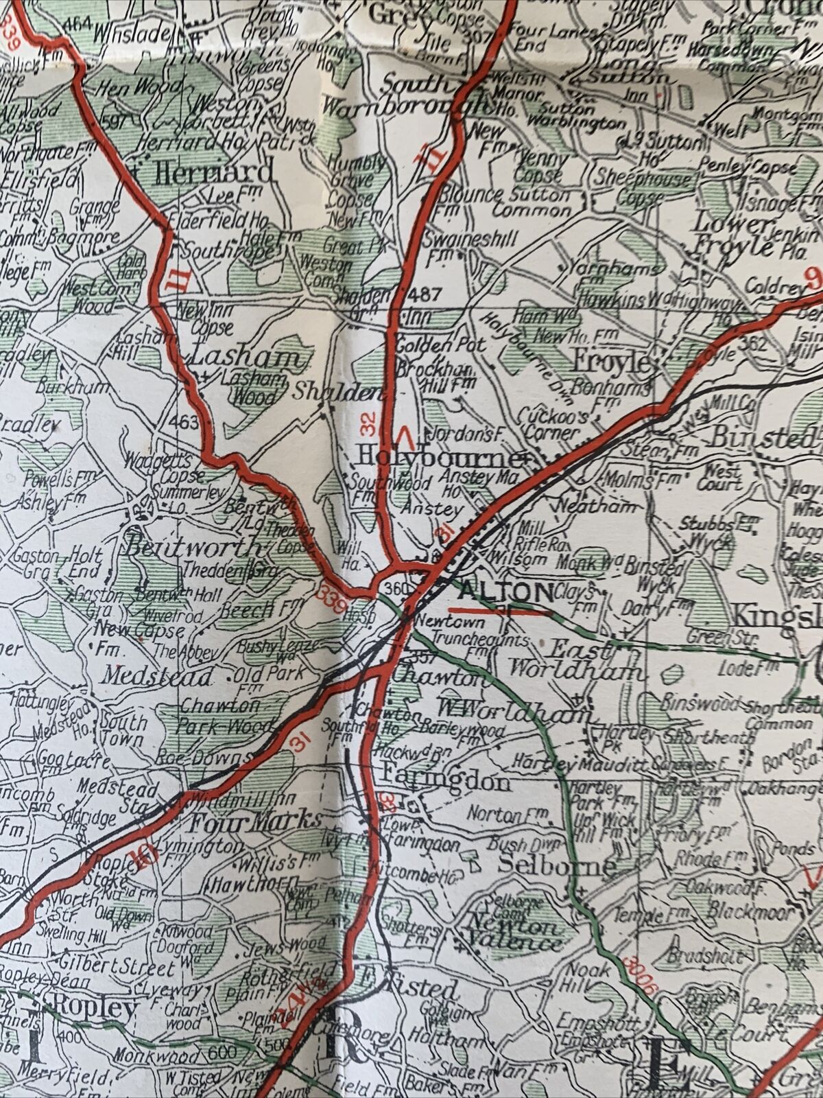 THAMES VALLEY 1960s? Geographia Map Plan Tatty But intact Guildford Oxford