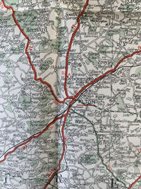 THAMES VALLEY 1960s? Geographia Map Plan Tatty But intact Guildford Oxford