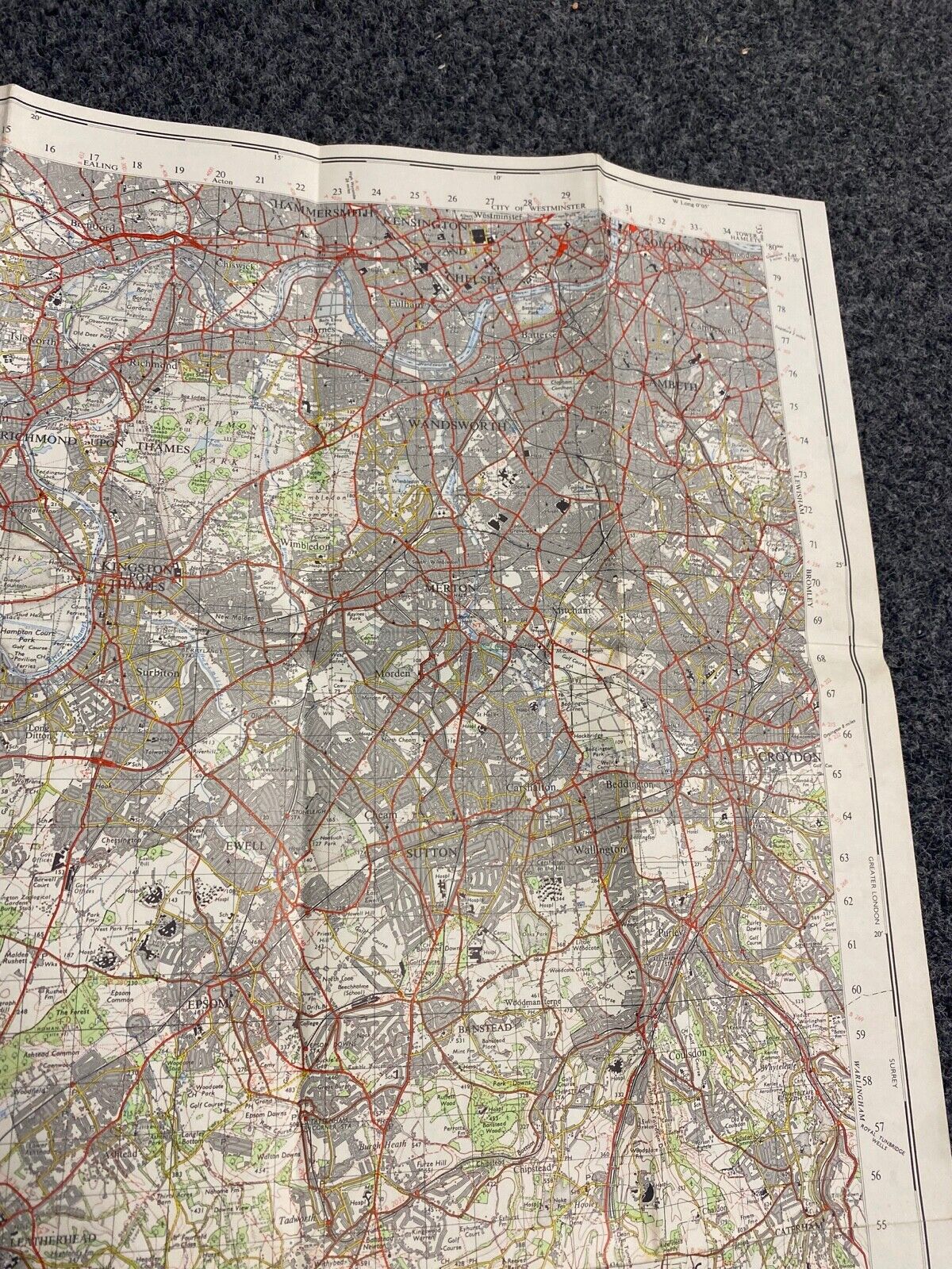 LONDON S.W Ordnance Survey Map 1967 No 170