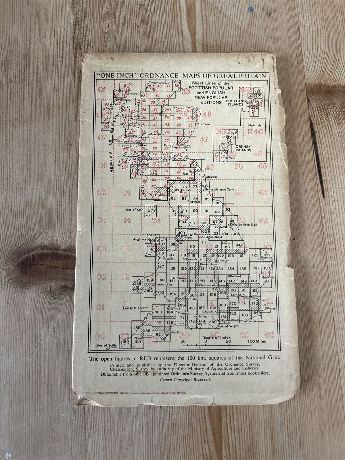 SCARBOROUGH Ordnance Survey Map 1 Inch 1947 Sheet 93 Paper Sixth Edition