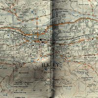 ILKLEY GUISELEY Ordnance Survey Sheet SE14 Map 1:25000 First Series 1952 Menston