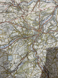 HUDDERSFIELD Ordnance Survey Seventh Series Paper 1 Inch Map Sheet 102 1954