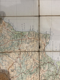 ENGLAND SOUTH WEST Ordnance Survey Cloth Quarter Inch Map 1920 Sheet 10 Sections