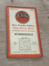 HUDDERSFIELD Ordnance Survey Map One Inch 1947 Sheet 102 Paper Sixth Edition