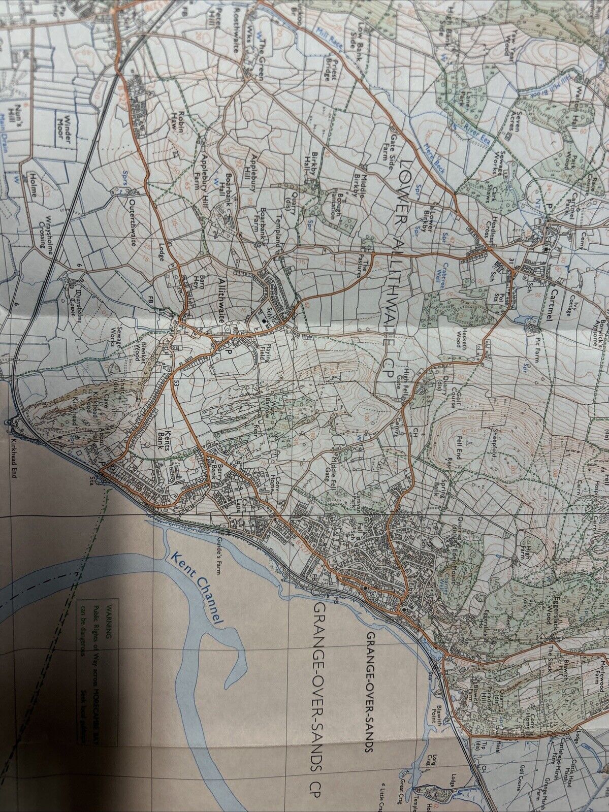 GRANGE OVER SANDS Pathfinder Ordnance Survey 1:25000 1981 SD 37/47 Silverdale