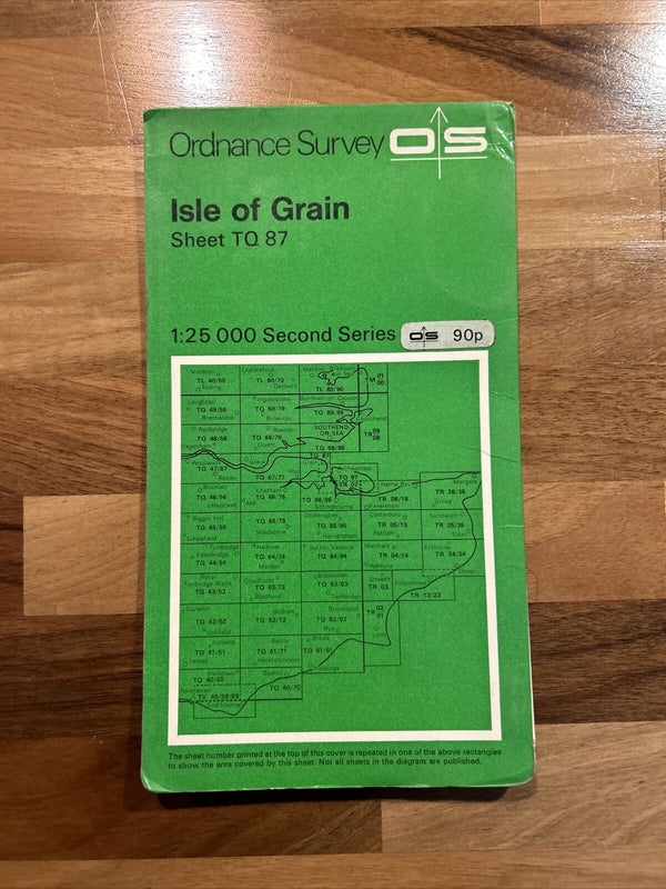 ISLE OF GRAIN Ordnance Survey Second Series Pathfinder Sheet TQ87 1984