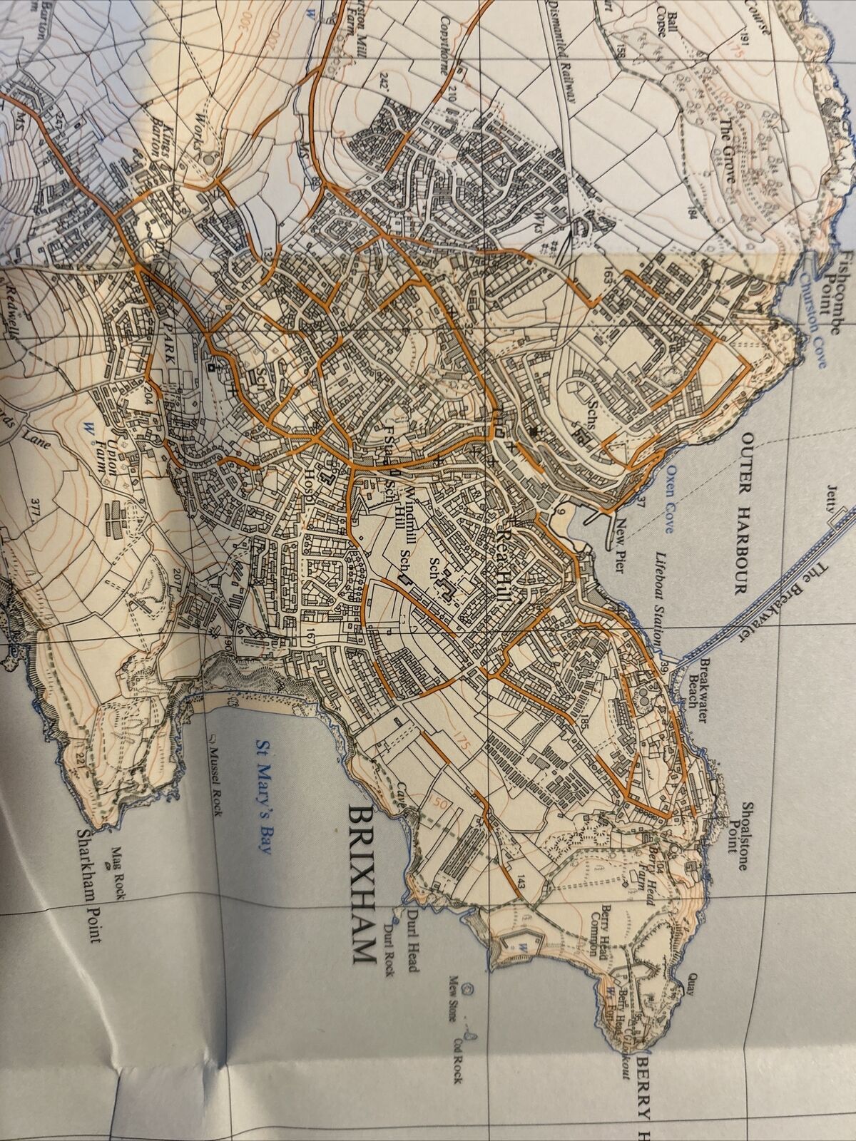 DART ESTUARY Ordnance Survey 1:25000 Second Series 1971 Stoke Gabriel Brixham