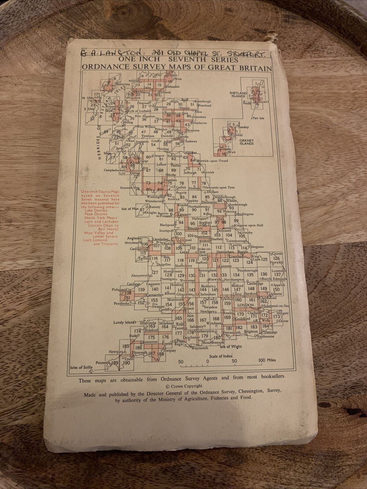 CHELTENHAM & EVESHAM 1953 Edition CLOTH Ordnance Survey 1 Inch Map No 144