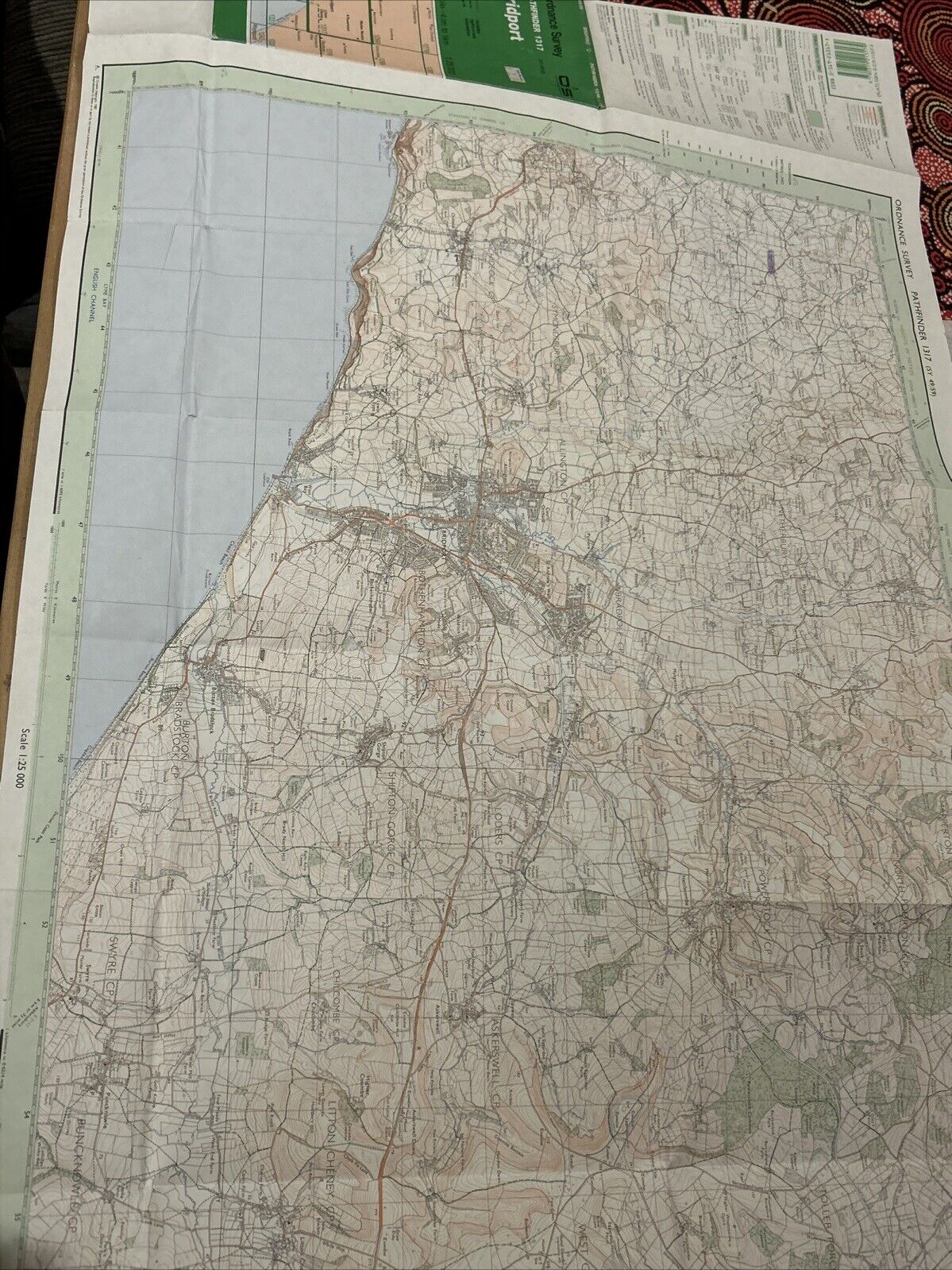 BRIDPORT Pathfinder 1317 Ordnance Survey Sheet 1:25000 1987 Powerstock