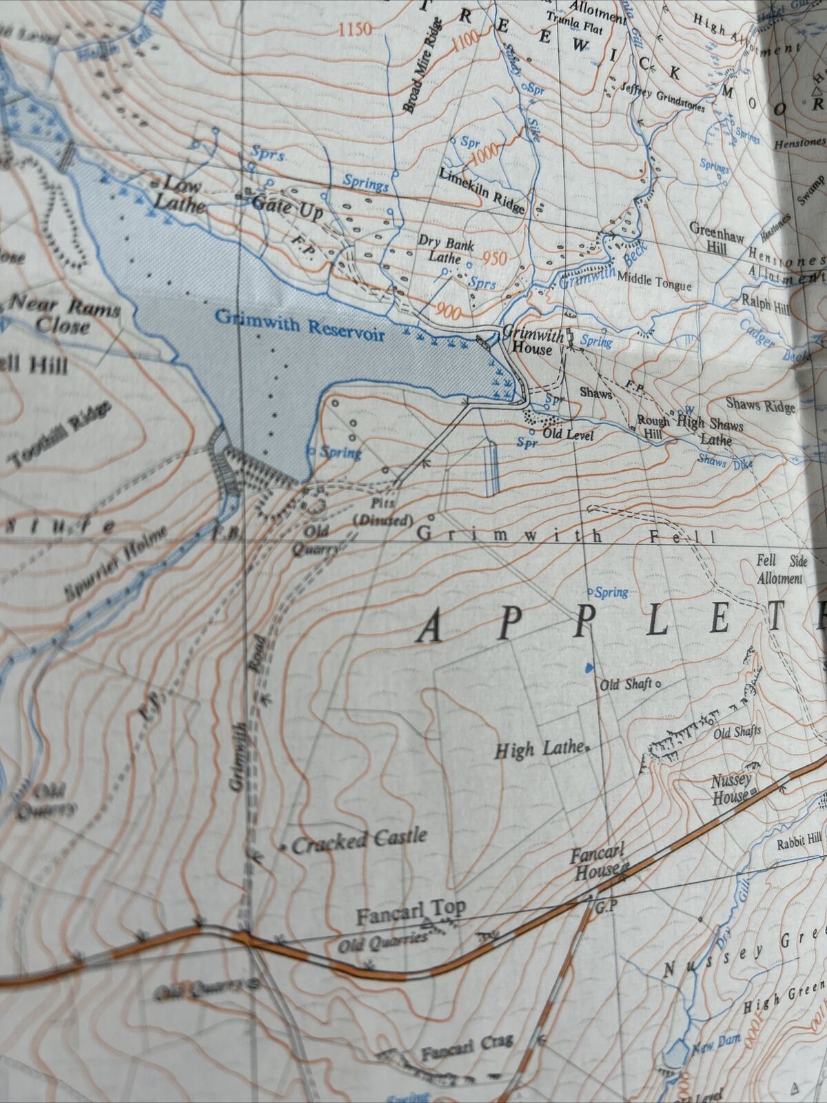 GRASSINGTON Burnsall Ordnance Survey 1:25000 First Series Map SE06 1952 Grimwith