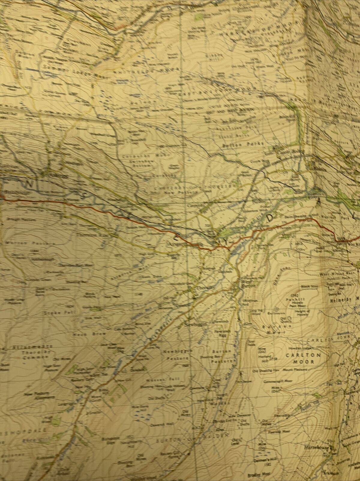 Wensleydale No 90 1961 Cloth Seventh Series Ordnance Survey One Inch Map