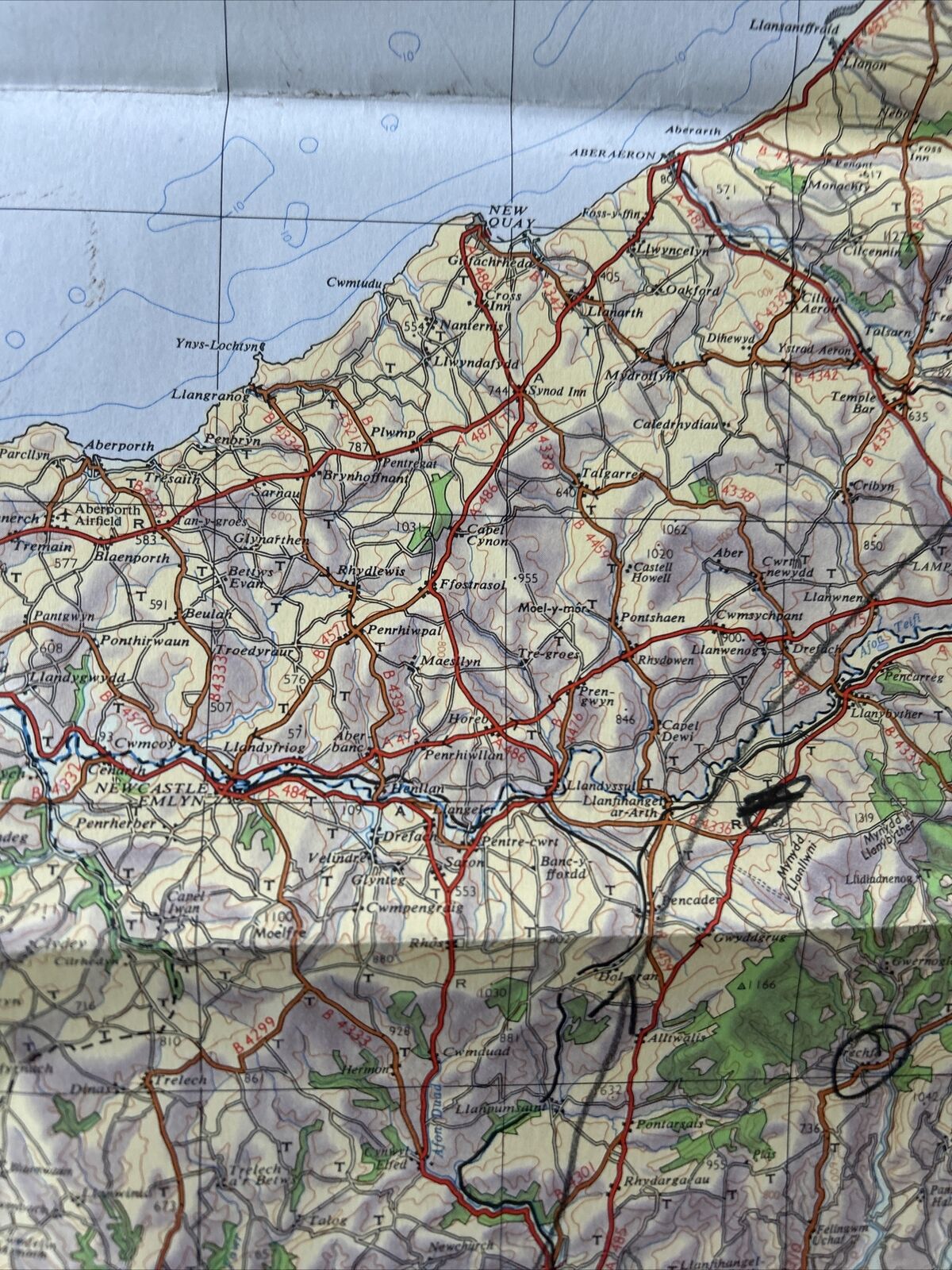 WALES & THE MARCHES Ordnance Survey Quarter Inch Map 1971 Lleyn Oswestry Fifth S