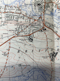 COOMBE BISSETT SALISBURY - Paper Ordnance Survey Sheet SU12 1:25000 1958