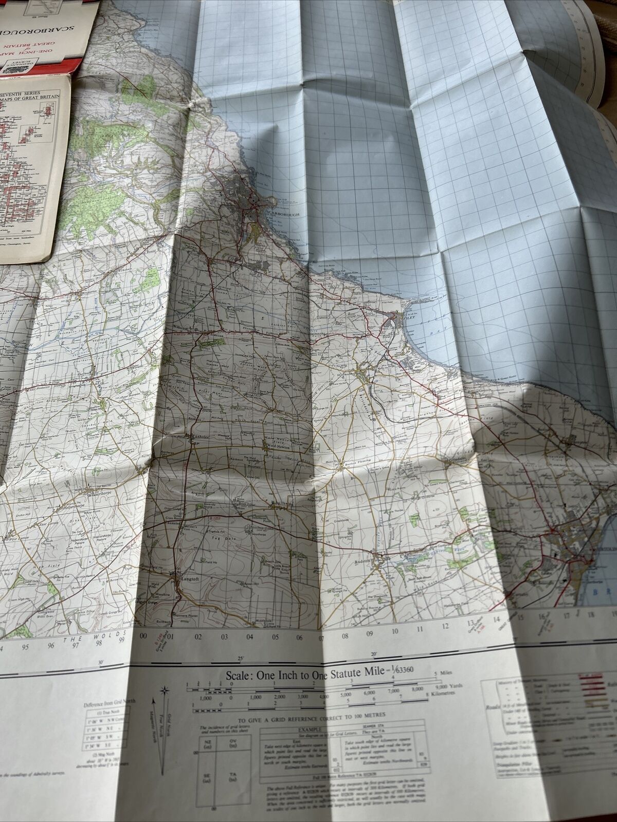 SCARBOROUGH Ordnance Survey Seventh Series Paper One inch 1963 Sheet 93