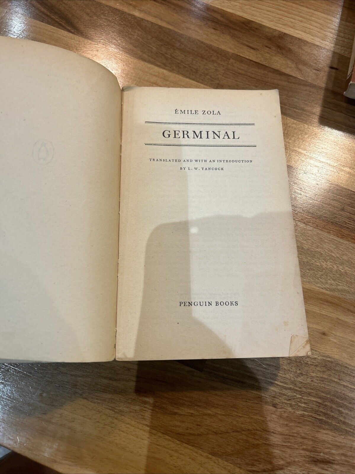 GERMINAL Emile Zola Penguin Classics L45 1954 Trans By LW Tancock