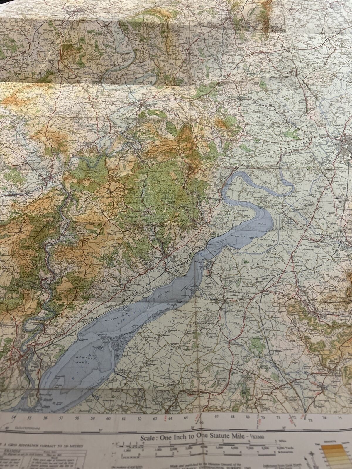 WYE VALLEY And LOWER SEVERN ORDNANCE SURVEY TOURIST MAP 1961 Gloucester Chepstow