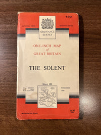 THE SOLENT Ordnance Survey Seventh Series CLOTH Map 1960 Sheet 180 Farnham