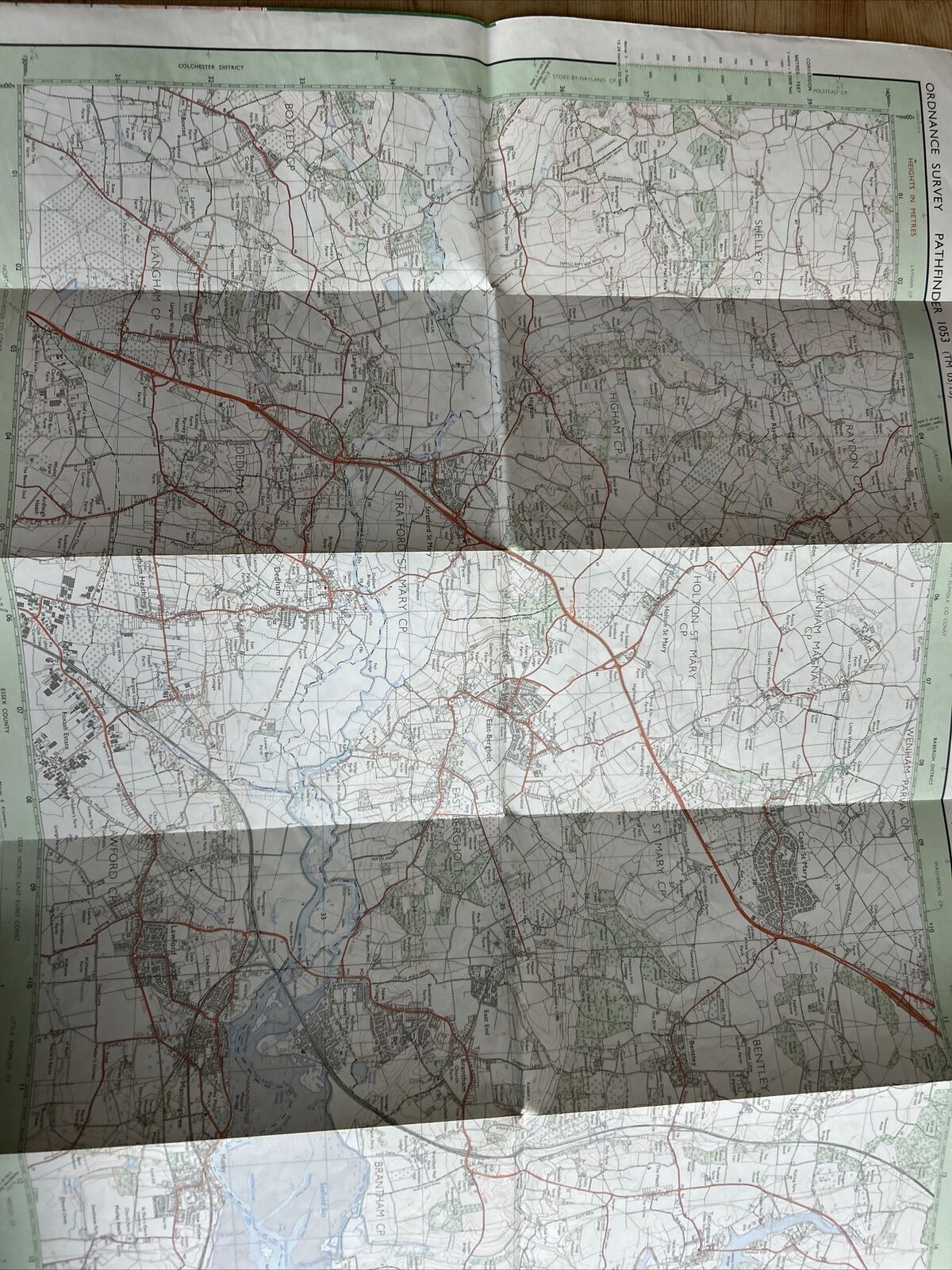 MANNINGTREE and DEDHAM Pathfinder 1053 Ordnance Survey 1:25000 1986 Alston Water