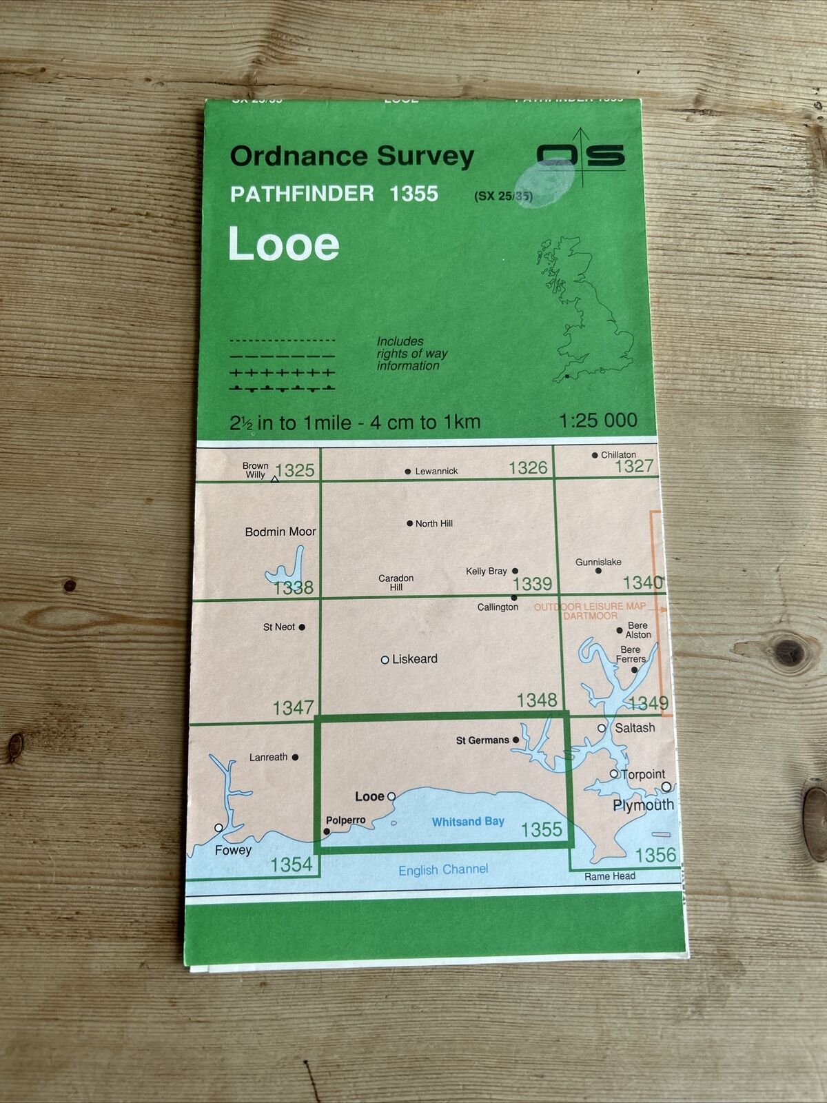 LOOE Pathfinder 1339 SX27/37 Ordnance Survey 1:25,000 1991 St Germans