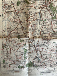 WORCESTER MALVERN District Ordnance Survey Third Edition Cloth 1 Inch Map 1912